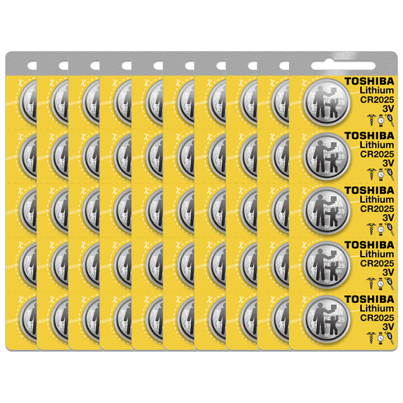 Toshiba CR2025 3 Volt Lithium Coin Battery (50 Count)