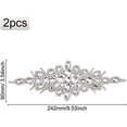 thumbnail image 4 of 2pcs Rhinestone Applique for Wedding Dress Iron on/Sew Rhinestone Patch Rhombus Diamond Sewing Appliques, 4 of 9