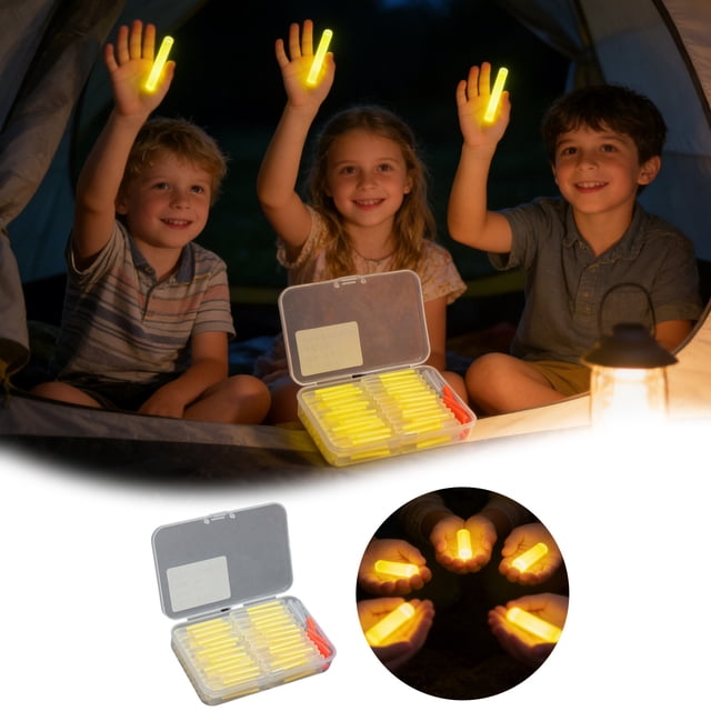 BotaniNest High Sensitivity Glow In The Dark Light Stick For Night Luminous Bobber Indicator With Long Lasting Brightness (6 Styles Size)