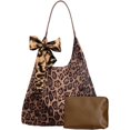 thumbnail image 2 of Suede Leopard Tote Bags for Women  Print Purse Suede Slouchy Hobo  handbags Large Capacity Bag 2 count, 2 of 7