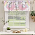 thumbnail image 3 of 2 Pack Valances for Windows, Elephants Window Valances for Living Room/Bedroom/Bathroom, Cute Rainbow Clouds Pink Purple Light Filtering Kitchen Curtain Valance Window Treatment 60"W x18" L, 3 of 9