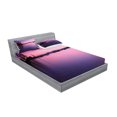thumbnail image 2 of Ambesonne Nautical Fitted Sheet & Pillow Sham Set, Calm Lake Tahoe, Queen, Purple, 2 of 2