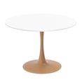 thumbnail image 5 of LeisureMod Modern 35" Round Dining Table with MDF Top and Wood Transfer Steel Pedestal Base in Natural Finish, 5 of 9
