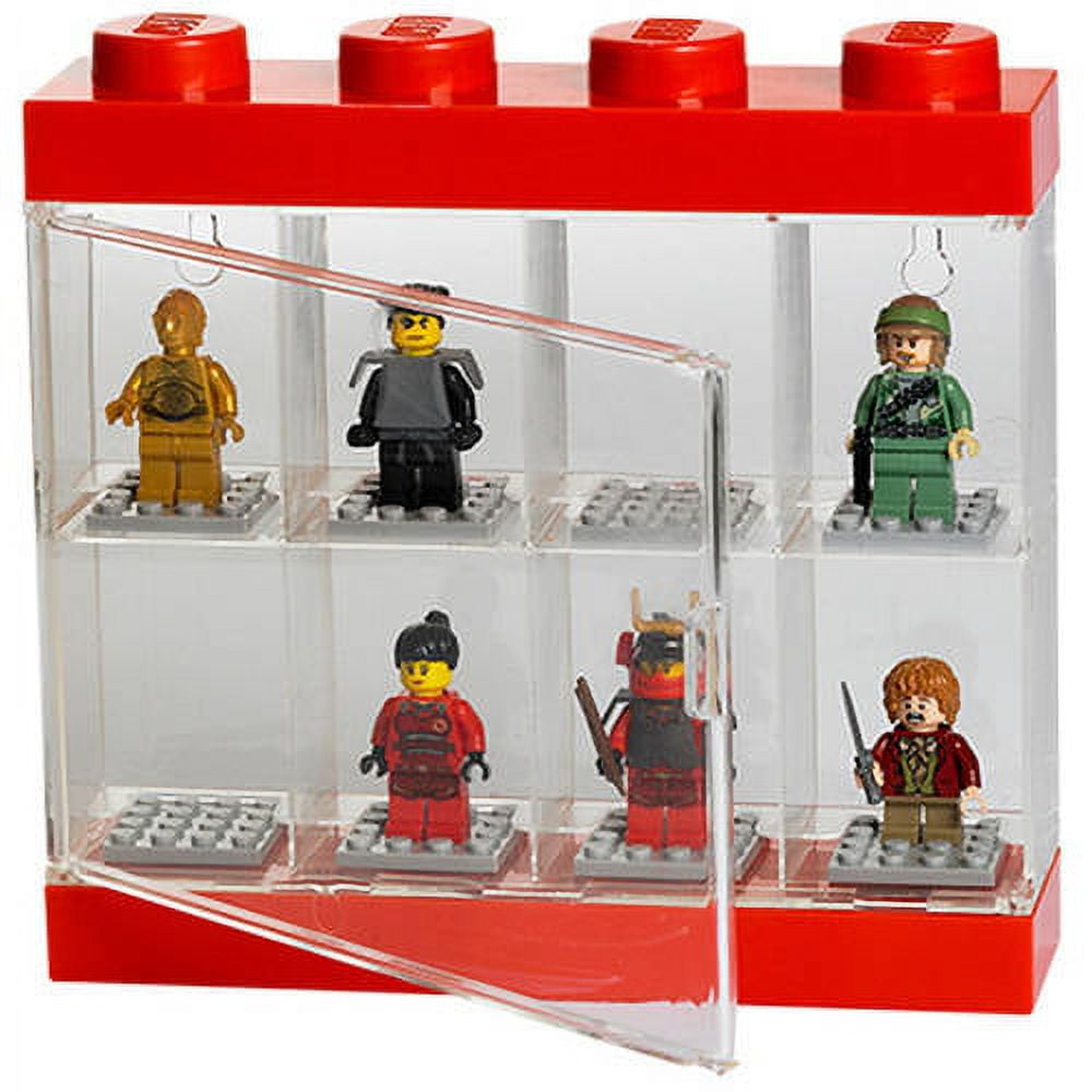 LEGO Minifigure Display Case 8, Bright Red