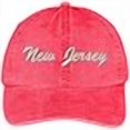 thumbnail image 3 of Trendy Apparel Shop New Jersey State Embroidered Low Profile Adjustable Cotton Cap - Red, 3 of 4