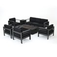 thumbnail image 1 of Noble House Cape Corail Extérieur Gris 7 Pcs Ensemble de Conversation avec Table à Feu, 1 of 41
