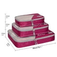 thumbnail image 2 of Hynes Eagle Travel Packing Cubes 3 Pieces Value Set Red Violet, 2 of 7