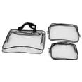thumbnail image 2 of Bolsa de lavado de 3 piezas, bolsa de cosméticos transparente de PVC, bolsa de almacenamiento de viaje con protección del medio ambiente, 2 of 15