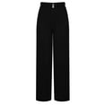 thumbnail image 5 of Lenpel Corduroy Pants for Women Vintage High Waisted Wide Leg Comfy Trousers Baggy Casual Pants with Pockets(Black,XX-Large), 5 of 7
