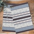 thumbnail image 4 of Blue Brown Stripes Kitchen Towels Set of 4, Water Absorbent Dish Towel, Abstract Geometric Spring Flowers Country Decorative Hand Towels - Quick Drying Cloth for Cooking Baking, 18x28 Inch, 4 of 8