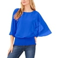 thumbnail image 2 of SAM AND JESS Womens Classic Peplum Blouse, Blue, X-Small, 2 of 4