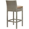 thumbnail image 4 of Modway Conduit 5 Piece Outdoor Patio Wicker Rattan Set in Light Gray Mocha, 4 of 7