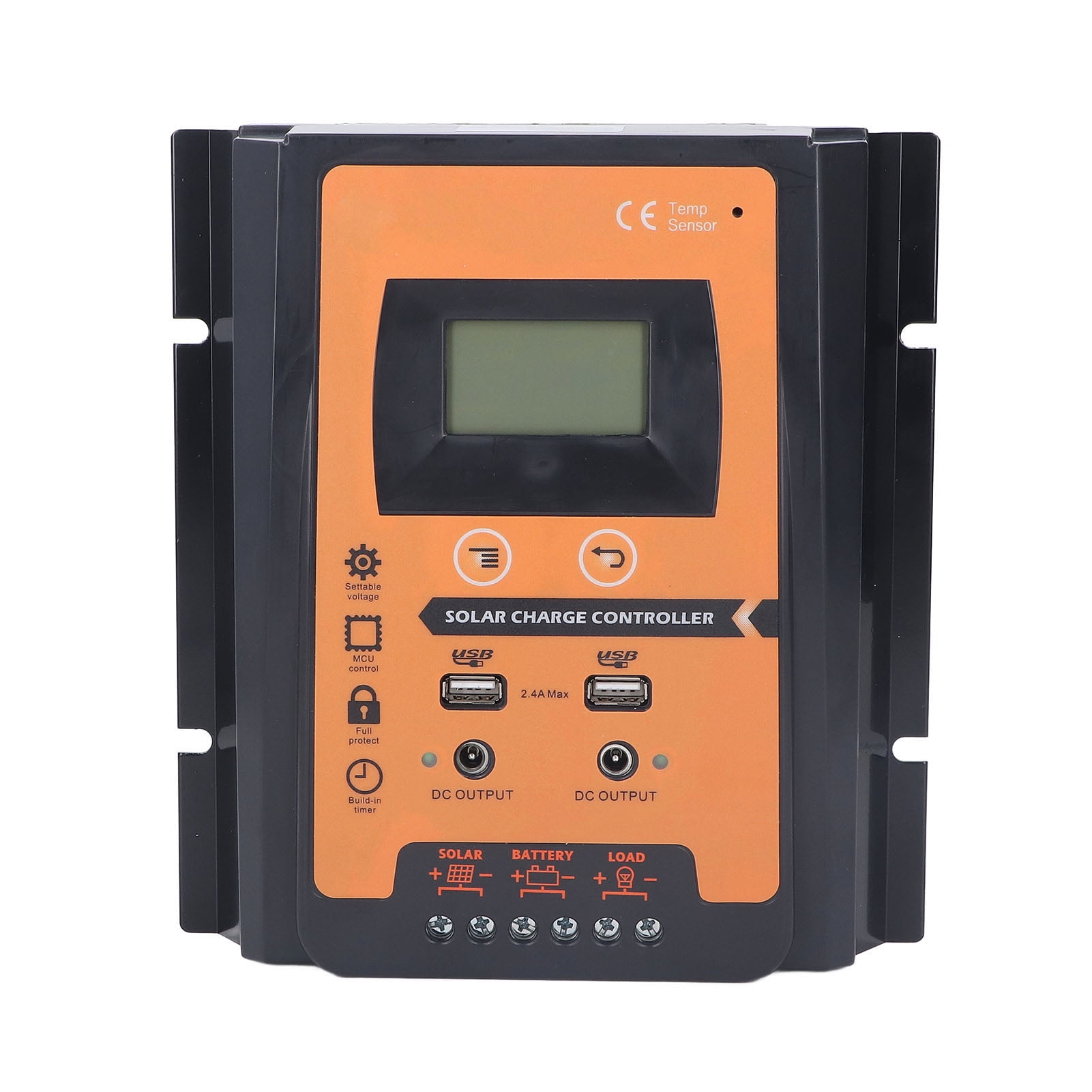 Abastado PowMr LCD Solar Charge Discharge Controller Solar Panel Regulator Dual USB Output 12V 24V