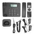 thumbnail image 2 of Corded Cordless Phone System, Black Office Phone System US Plug 100-240V ABS 10 Ringing Options  for Business, 2 of 7