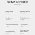 thumbnail image 4 of Auriculares True Wireless Headphone Compatible con Bluetooth 5.2 Pantalla digital con micrófono, 4 of 7