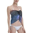 thumbnail image 3 of Womens Nasa Zodiac Signs Coverups Beach Short Sarong Sheer Chiffon Cover Up Bikini Wraps, 3 of 7