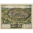 thumbnail image 2 of Braun 24x20 White Modern Wood Framed Museum Art Print Titled - The Holy City Jerusalem Israel - Braun 1575, 2 of 4