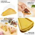 thumbnail image 4 of Efavormart 50 Pack | Gold/Clear Plastic Cake Slice Favor Containers, Triangle Party Boxes Treat Display Holder - 6"x4.5"x2.5", 4 of 11