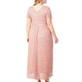 thumbnail image 5 of Monther's Day Gifts Sets,POROPL Summer Dresses for Women 2025 Casual Plus Size Hollow Out Lace Long Dress Evening Dress Party Dress Pink Size 20, 5 of 6
