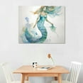 thumbnail image 2 of ONETECH  Watercolor Mermaid II Canvas Wall Decor by Artist Studio Arts for Living Room, Bedroom, Bathroom, Kitchen, Office, Bar, Dining &amp; Guest Room - Ready to Hang, 2 of 4