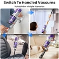thumbnail image 5 of KISSAIR Clean & Empty Cordless Stick Vacuum – Lightweight Cordless with HEPA Filter, Portable, Rechargeable, Auto-Empty System, Stick Vacuum for Pet Hair, Carpets & Hardfloor, Purple, 5 of 18