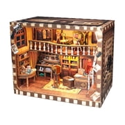 Music Park Book Nook Kit - 3D Wooden Puzzle with LED Lights, DIY Classic Photography Studio Miniature Dollhouse, Unique Birthday & Christmas Gift for Adults & Photo Enthusiasts