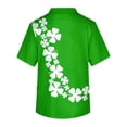 thumbnail image 5 of Fgvctg St. Patrick's Day Mens Scrubs Funny Short Sleeve Cute Shamrock Clover Print Scrub Tops Plus Size V Neck Work Shirt Scrubs Workwear Nursing Uniforms Medical T Shirts with Pocket Green XL, 5 of 6
