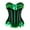 Green, variant on Womens Corset Top Plus Size Stripe Lace up Boned Overbust Bustier Lingerie Halloween Basques Green 3XL