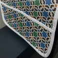 thumbnail image 3 of Moroccan Microwave Oven Cover, Geometric Hexagonal Pattern Stars Style Eastern Zellige Art, Water Resistant Organizer with Pockets for Kitchen, 36" x 12", Green Blue Black, by Ambesonne, 3 of 4