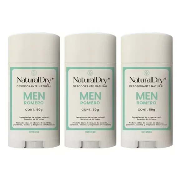 Desodorante Sport Naturaldry Alumbre Romero 3 Barras DE 50g