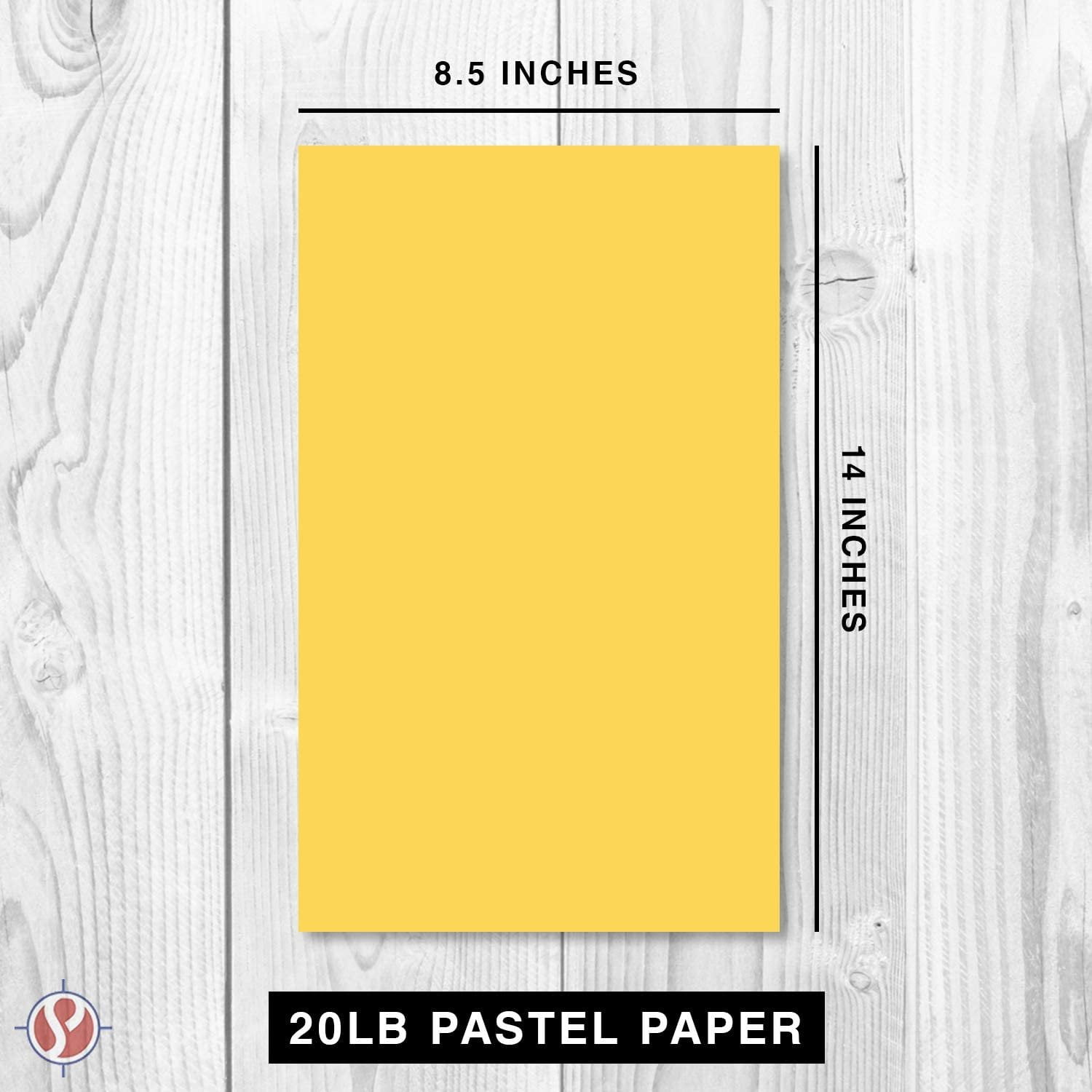 8.5 x 14” Pastel Color Paper – Great for Cards and Stationery Printing | Legal, Menu Size | Lightweight 20lb Paper | 100 Sheets | Goldenrod