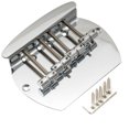 thumbnail image 4 of Musiclily Pro 57mm(2-1/4 inch) Dual Load 4-String Bass Bridge for Music Man Style Bass, Chrome, 4 of 5