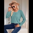 thumbnail image 2 of Túnica de Larga para Mujer, Color Verde Frijol, Talla M, 2 of 9
