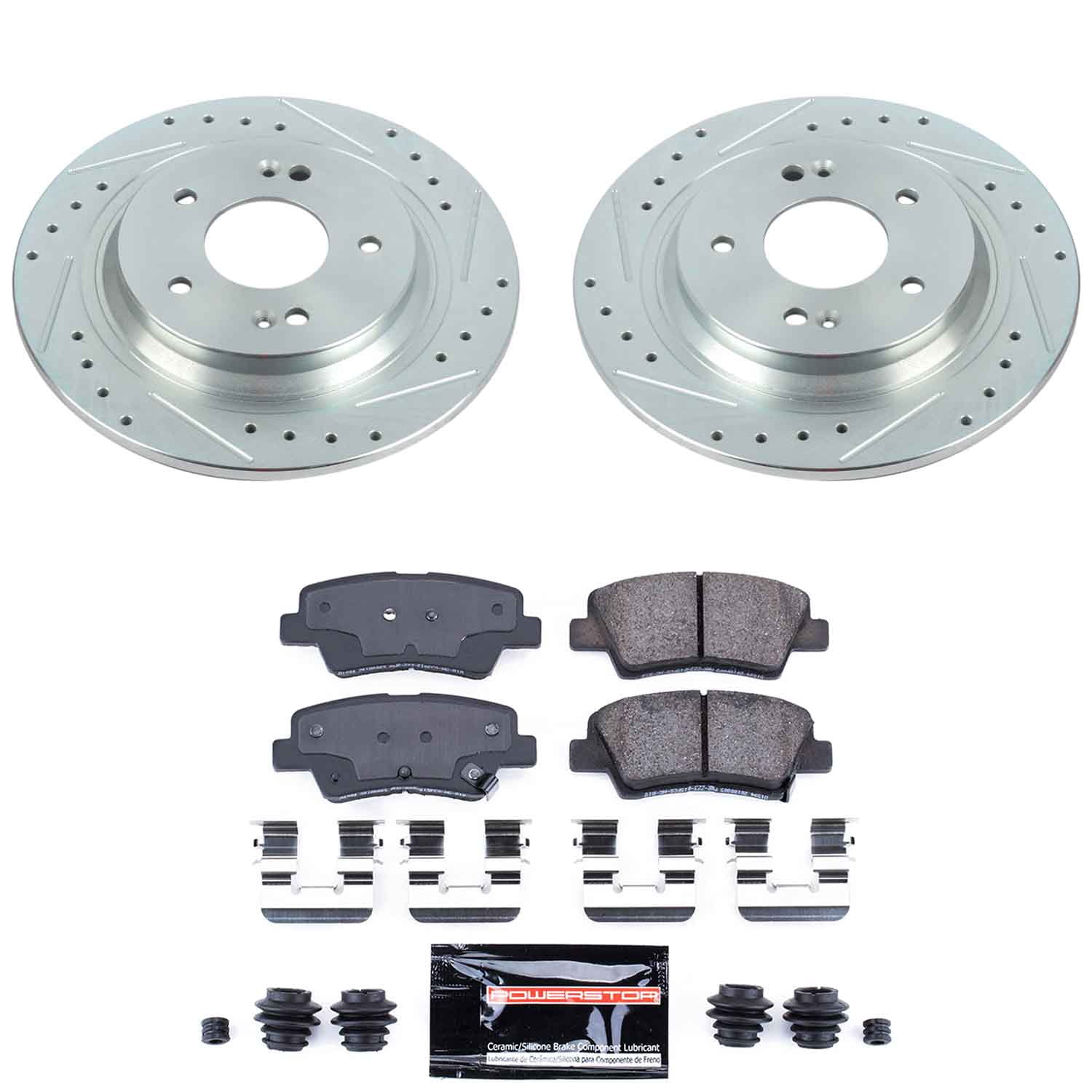 PowerStop Rear Z23 Evolution Sport Brake Pad and Rotor Kit for Hyundai Kona 2022-23, K9271