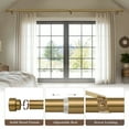 thumbnail image 4 of Yokila Modern Gold Curtain Rods for Windows 16 to 60 Inches Adjustable Length Heavy Duty 1" Diameter Window Curtain Rod with Solid Metal Finials for Living Room Bedroom Outdoor Farmhouse Kitchen, 4 of 15