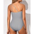 thumbnail image 3 of SURJDE One Shoulder One Piece Swimsuit for Women Tummy Control Bathing Suits Modest Full Coverage Keyhole Swimwear, 3 of 6