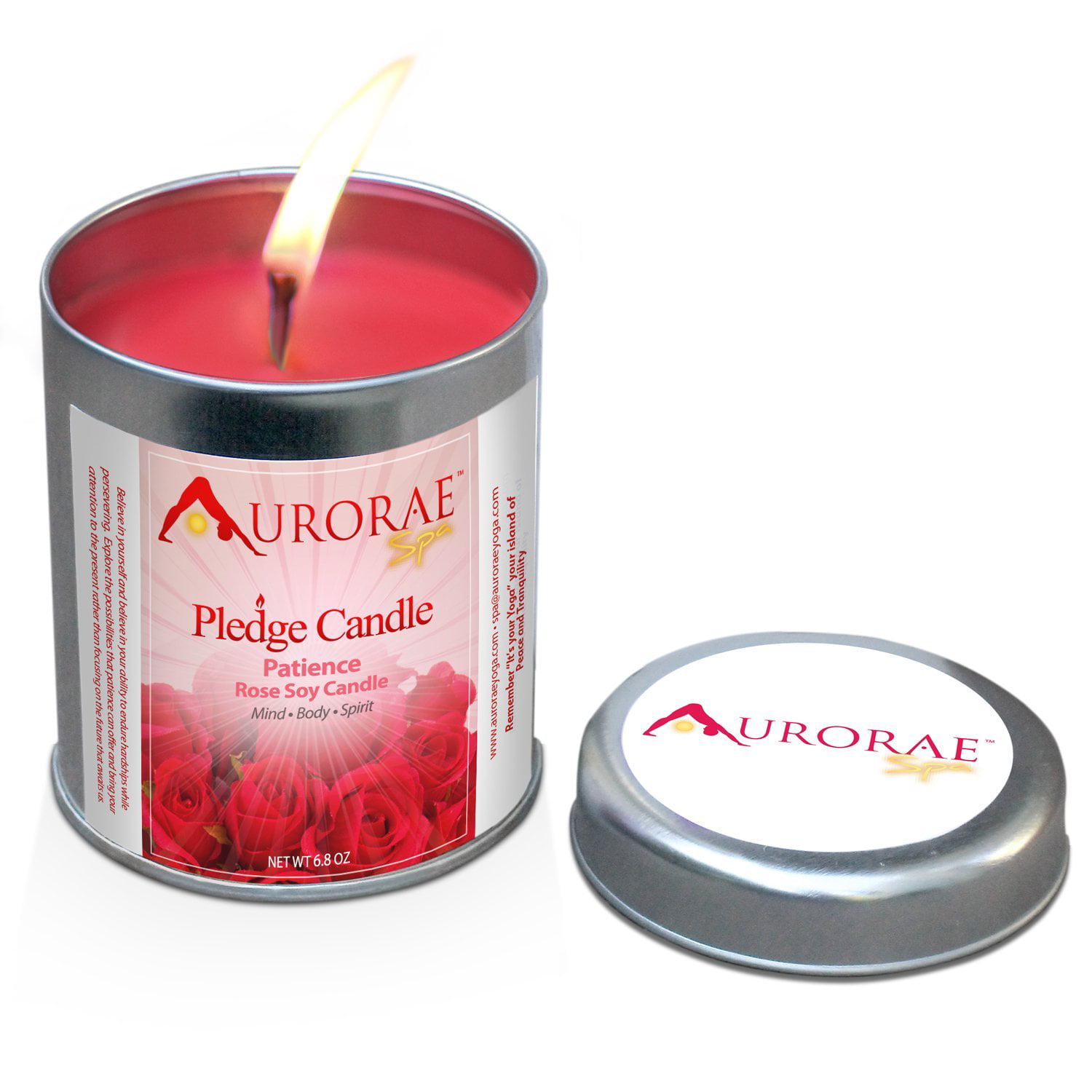 6.8oz Raspberry Scented 100% Soy Wax Aromatherapy Candles by Aurorae 