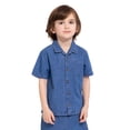 thumbnail image 3 of Wonder Nation Toddler Boys Chambray Shirt and Short Set, 2 Piece, Sizes 12M-5T, 3 of 6