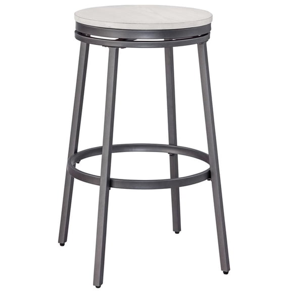 Bowery Hill Transitional Backless Gray Metal 30" Seat Height Bar Stool