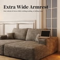 thumbnail image 5 of 75" Oversized Double Chaise Lounge Sofa Bed, Camel Corduroy Boneless Cloud Loveseat with 4 Pillows, Deep Seat Sleeper Couch, No Assembly Required for Living Room, Bedroom, 5 of 9