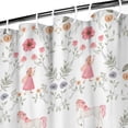 thumbnail image 3 of Floral Princess Unicorn Pattern Shower Curtain 36"x72" ,Bathroom Decorative Shower Curtains Set with 12 Hooks,Modern Waterproof Washable Shower Curtain, 3 of 6