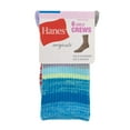 thumbnail image 6 of Hanes Originals Girls' Crew Socks, Moisture Wicking, 6-Pair Pack, 6 of 6