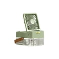 thumbnail image 2 of Iumwxz Desktop Fan Humidifying Double Spray Charging Plus Remote Control Summer Multi Function Air Conditioner Night Light Six Gear Water Tank Folding Army Green, 2 of 6