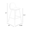 thumbnail image 2 of Inmod Sigfred Velvet Counter Stool (Set of 2), 2 of 2