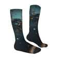 thumbnail image 3 of Haiem Magical Library Butterfly Night Socks, Funny Novelty Crazy Design Cotton Socks Sports Socks Knee High Socks For Men, Women,1Pairs - Gift For Working Friends, 3 of 8