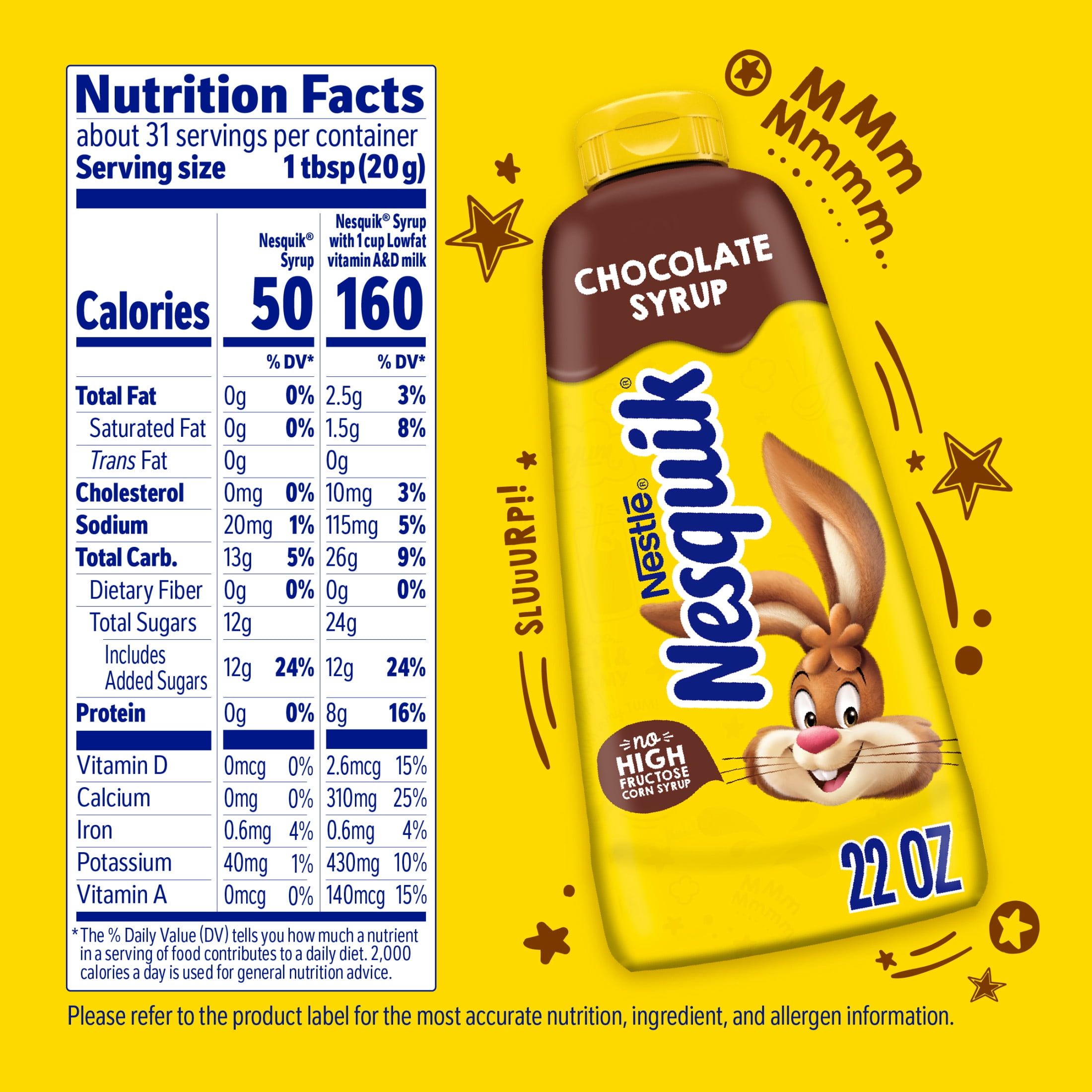 (3 pack) Nesquik Chocolate Syrup for Milk or Ice Cream, 22 oz 1.375 lb.