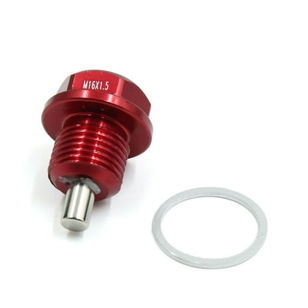M16 X 1 5 Red Aluminum Alloy Magnetic Engine Oil Pan Drain Bolt M16 X 1 5 Red Aluminum Alloy Magnetic Engine Oil Pan Drain Bolt For Car