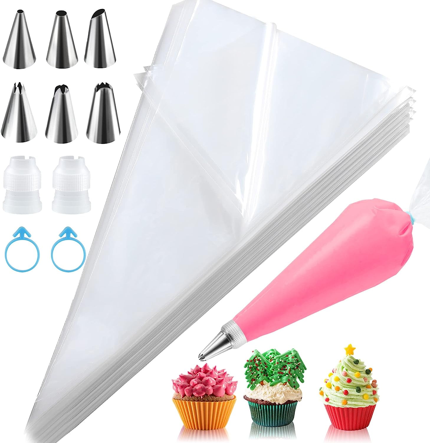 16 Inch Piping Bags 100pcs Large Piping Bags Thickened Disposable