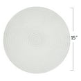 thumbnail image 3 of 15 in Round Woven Vinyl Placemats Set of 4, Modern Non-Slip Insulation Placemat Washable Table Mats for Dining Table, Braided Cotton Place Mats for Kitchen Dining Table Holiday Party – White, 3 of 7