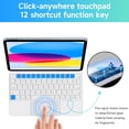 thumbnail image 4 of Étui Clavier Intelligent Portable Ultra-Mince pour Tablette, Toucher Multi-point, Support Magnétique Flottant Réglable à 135°, Rétroéclairage Doux Adapté pour iPad 10 10.9 Pouces Étui Clavier iPad, 4 of 9